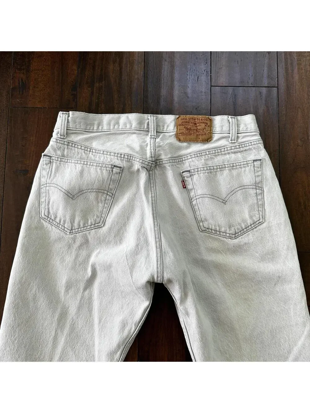 Vintage 90s Levis 501 USA 36x30 Tag Jeans 80s Blue Light Bleach Wash Act 32x29